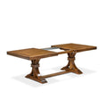 9-Piece Acacia Wood Dining Table Set with Green Faux Leather Chairs R488879
