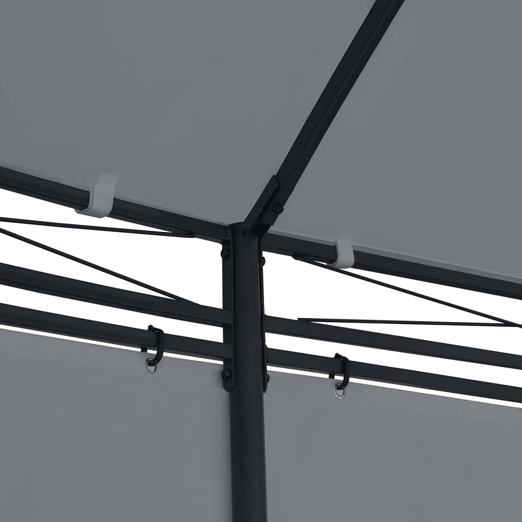 Gazebo with Curtains, Party Tent, Canopy Tent, 204.7"x137.4"x100.4" Anthracite C25646