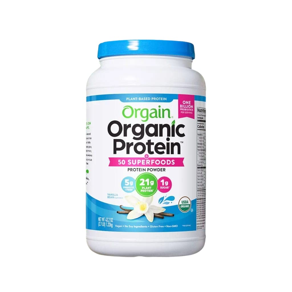 Organic Plant Based Protein Powder Vanilla Bean 2.74 Pound K95356
