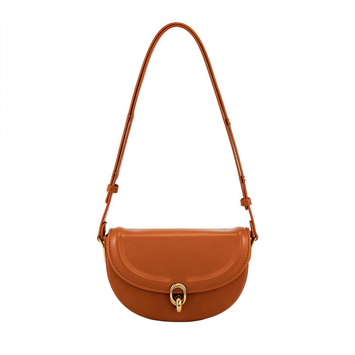 Small Vintage Leather Crossbody Saddle Bag K218283