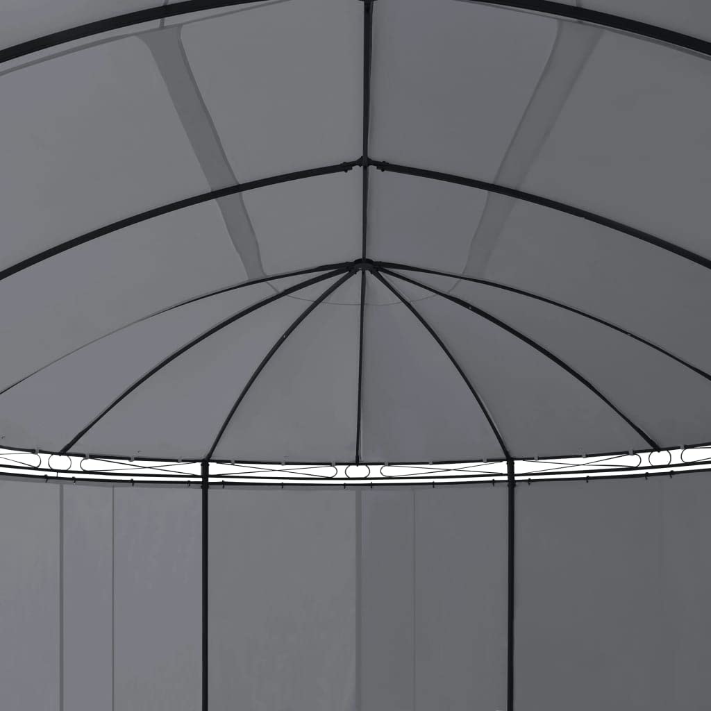 Gazebo with Curtains, Party Tent, Canopy Tent, 204.7"x137.4"x100.4" Anthracite C25646