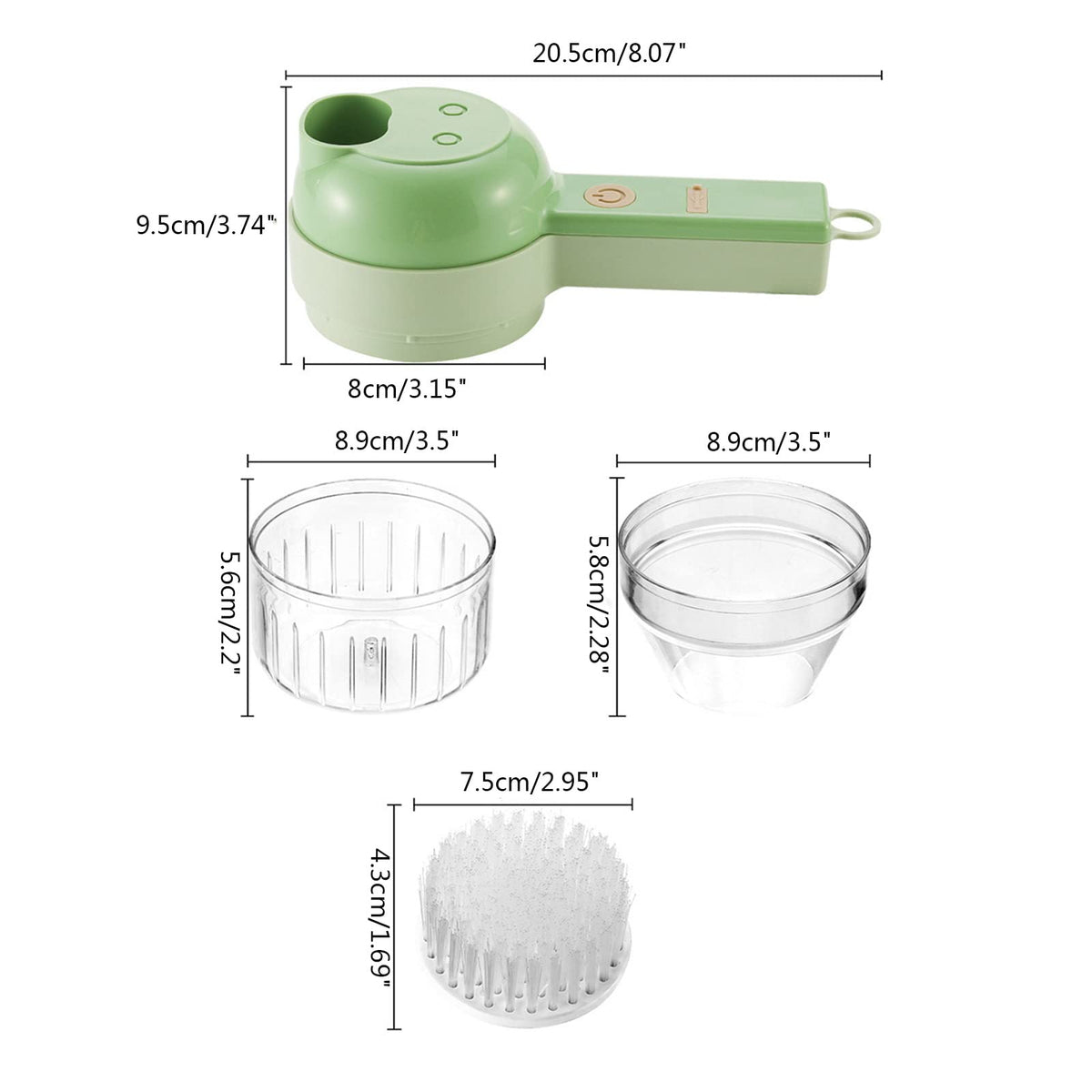 4 In 1 Cordless Electric Vegetable Cutter V347