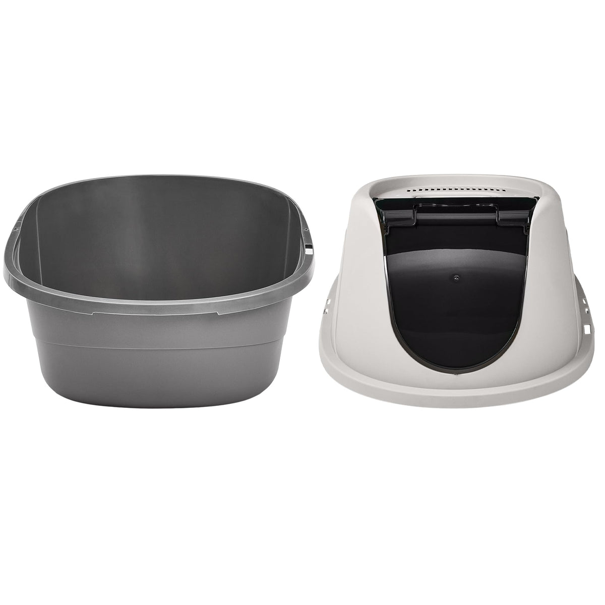 Hooded Enclosed Cat Litter Box with Swinging Door X6333