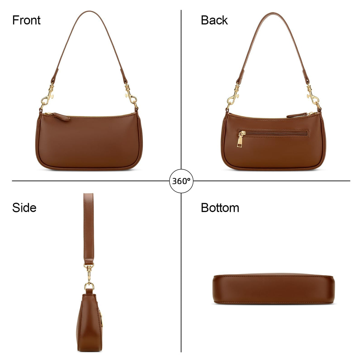 Small Black Purse with Zipper Closure S533331
