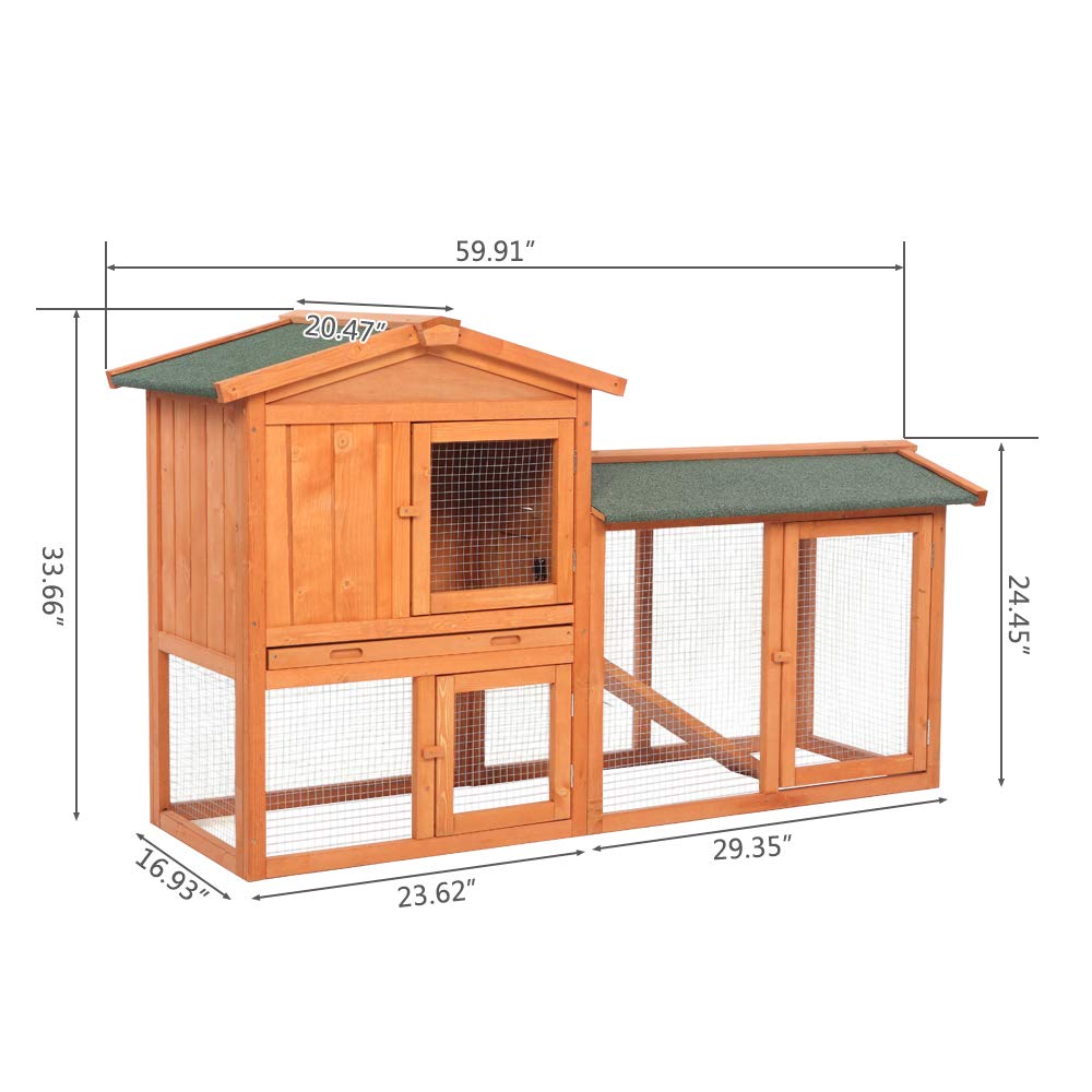 Wooden Chicken Coop with Waterproof Roof and Nesting Box E327