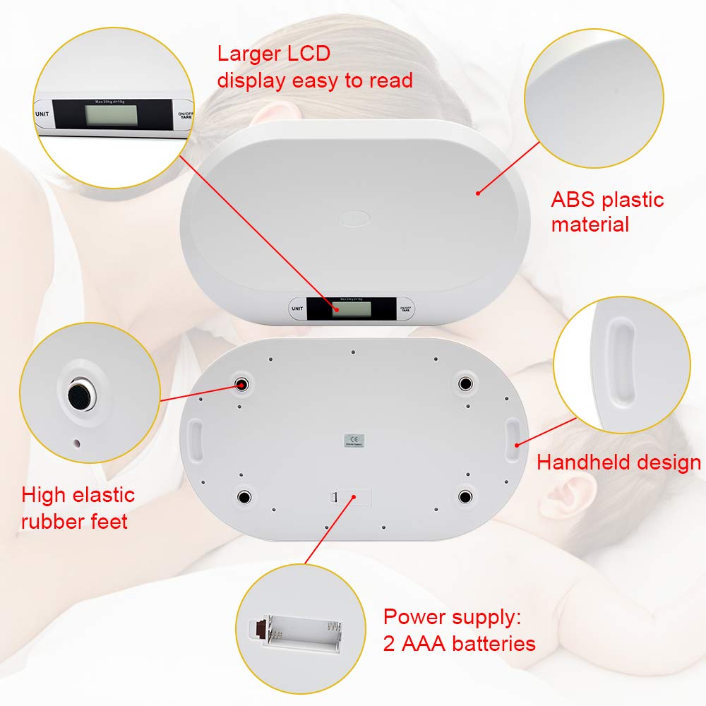 High Precision Digital Baby Scale with LCD Display O670466