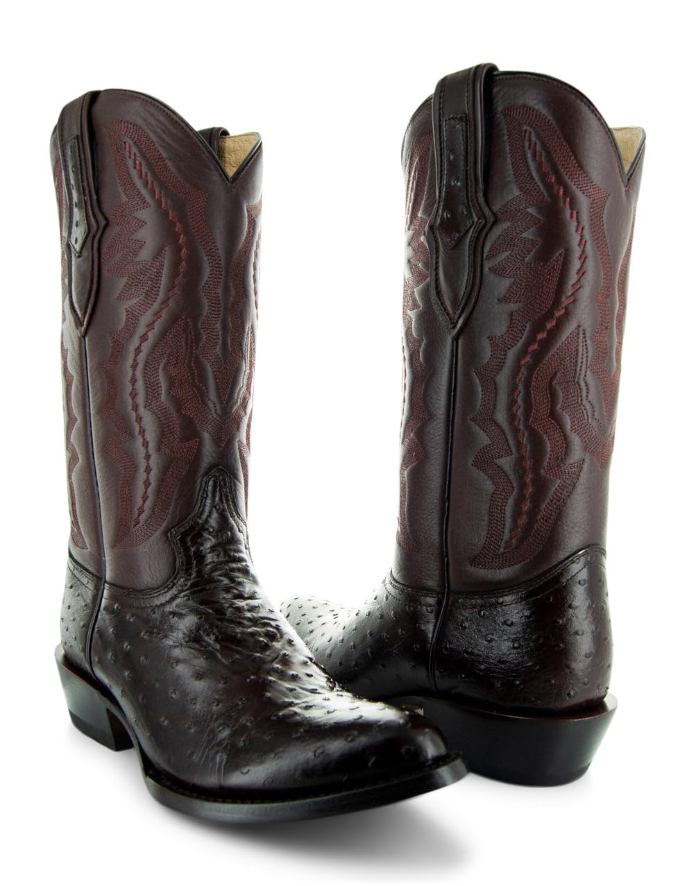 Ostrich Print Western Cowboy Boots Y867572