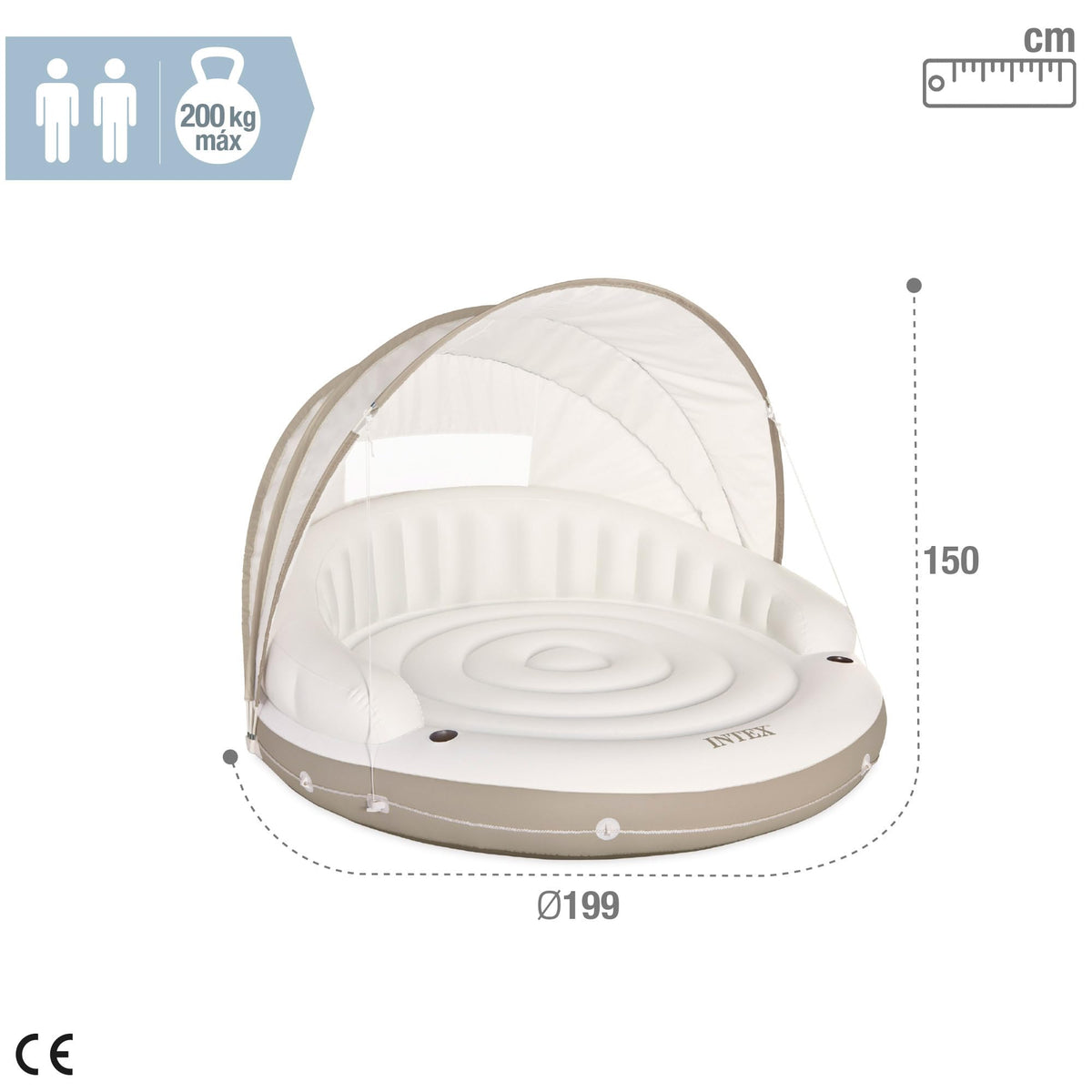 Inflatable Pool Float with Detachable Sunshade Y9033