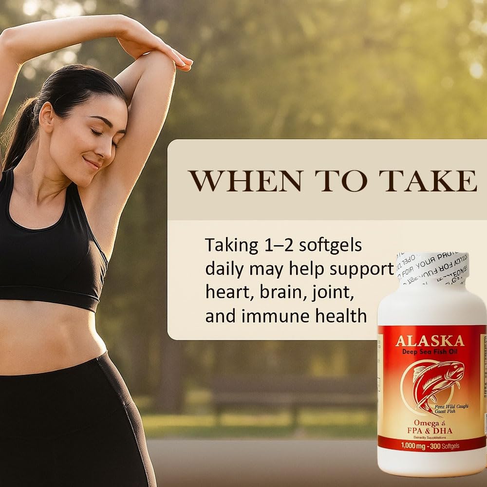 Omega 3 Fish Oil 1000mg 300 Softgels Q24788