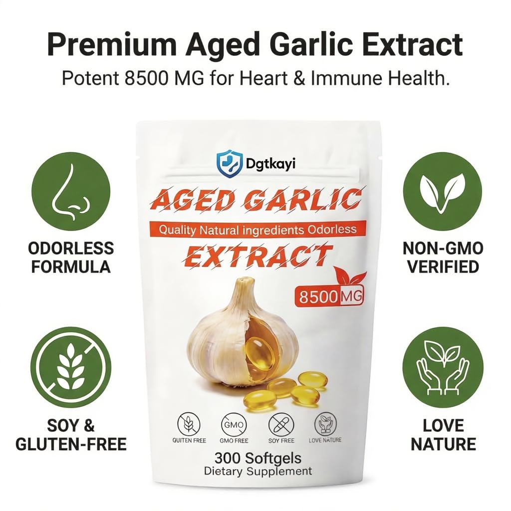 Odorless 8500mg Aged Garlic Extract 300 Softgels J82766