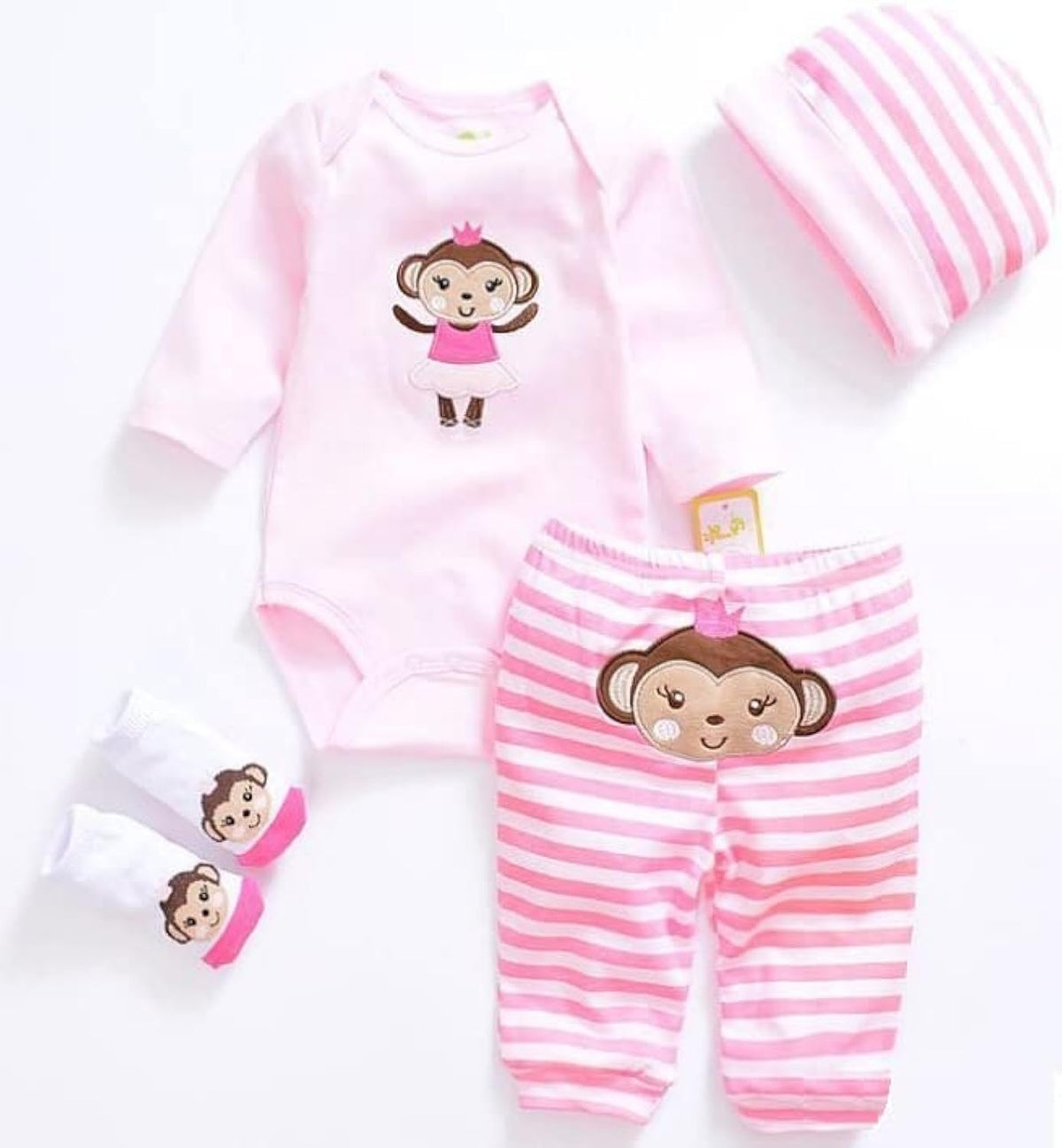 Reborn Baby Girl Doll Clothes 20-22 Inches 4 Pieces Accessories Set X7239