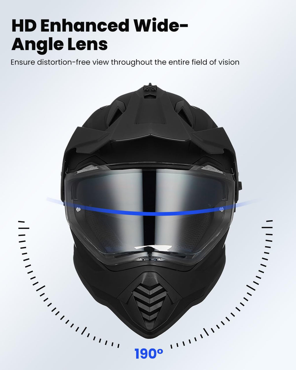 Dual Sport Adventure Motorcycle Helmet with Pinlock Visor R2841