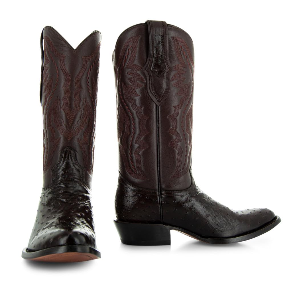 Ostrich Print Western Cowboy Boots Y867572