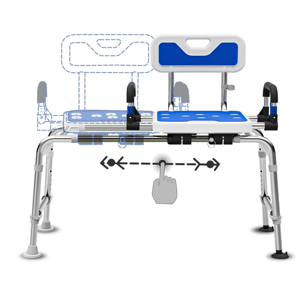 Sliding Shower Chair with Arms and Back I9032