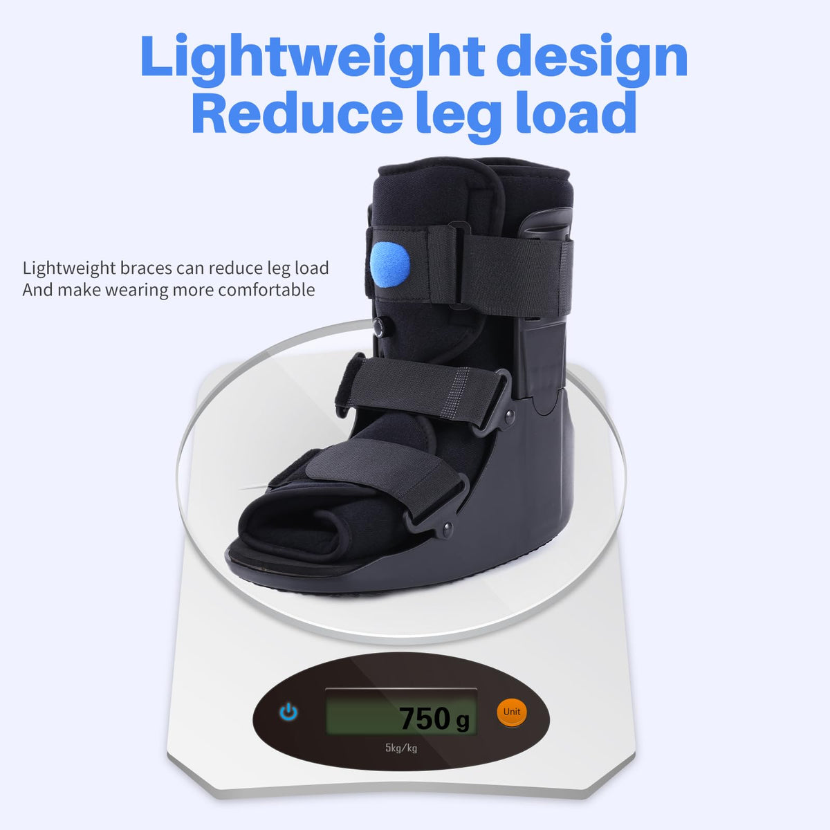 Black Medium Inflatable Walking Boot E969