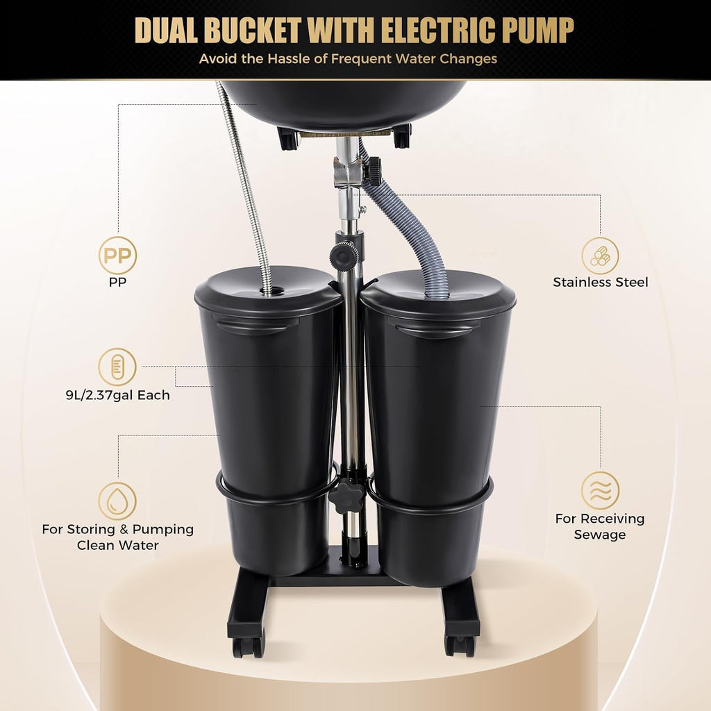 Portable Salon Shampoo Bowl with Electric Pump Y30523