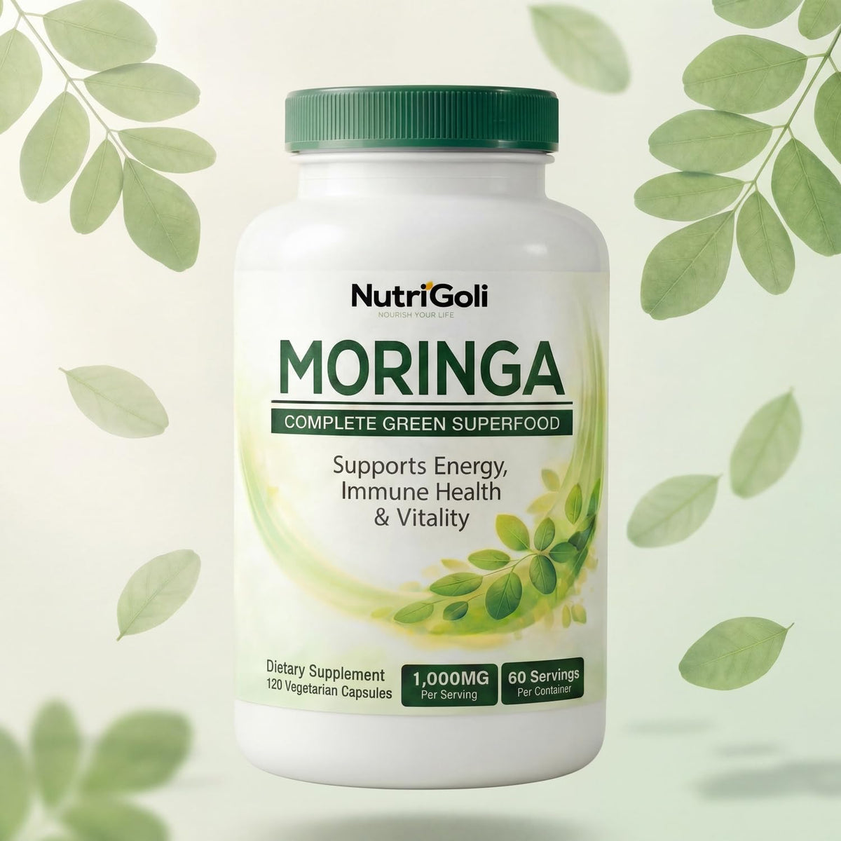 Moringa Capsules 1000mg 120 Vegetarian Capsules G5896