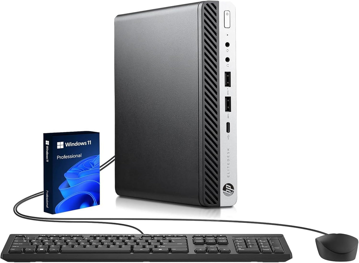 Mini PC Desktop Computer, Intel Core i5-9500T, 8GB DDR4 RAM, 256GB SSD, Keyboard & Mouse, WiFi, Windows 11 Pro O509202