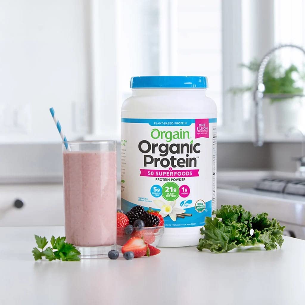 Organic Plant Based Protein Powder Vanilla Bean 2.74 Pound K95356