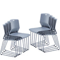 Grey Stackable Chairs Set of 8 L757582