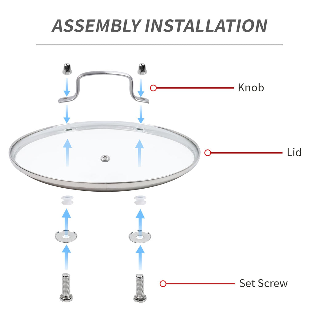 10" Tempered Glass Pan Lid with Steam Vent H378