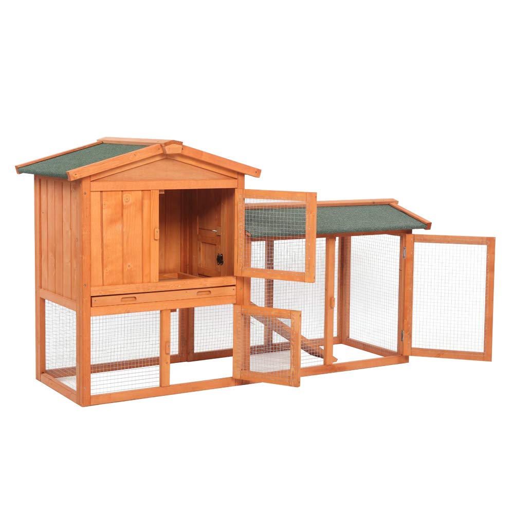Wooden Chicken Coop with Waterproof Roof and Nesting Box E327