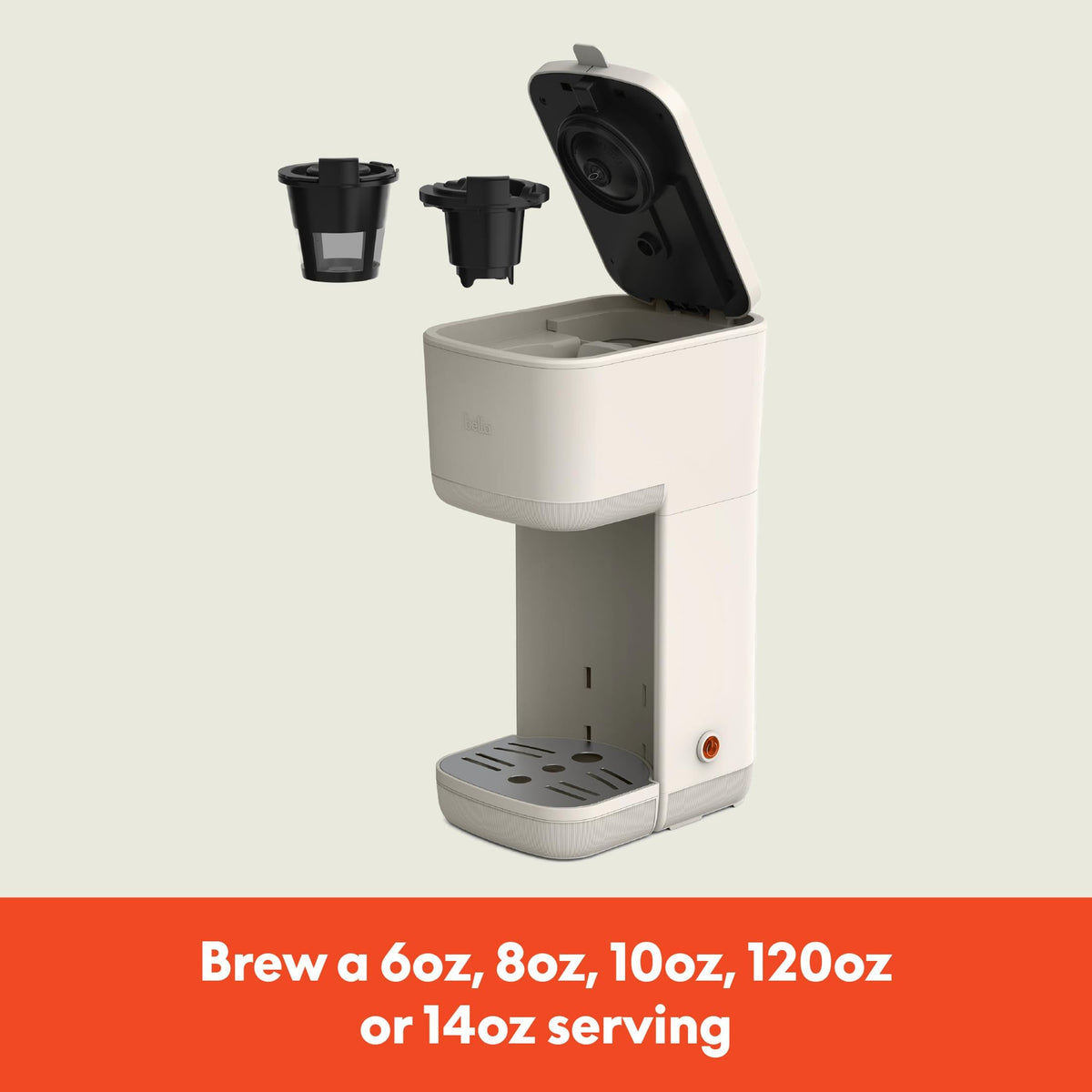 Single Serve Coffee Maker, K Cup & Coffee Ground Compatible N94109