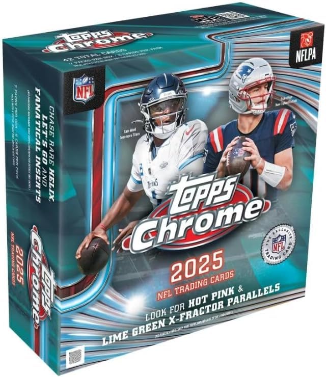 Chrome Football Mega Box 42 Cards Y825777