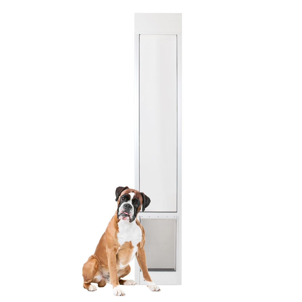 Sliding Glass Pet Door, Large, White T78188