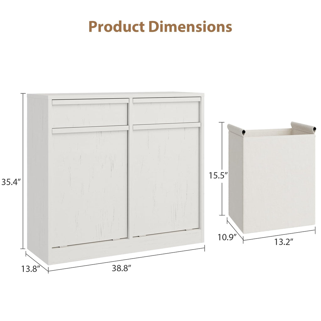 Double Tilt Out Laundry Hamper Cabinet Z6547