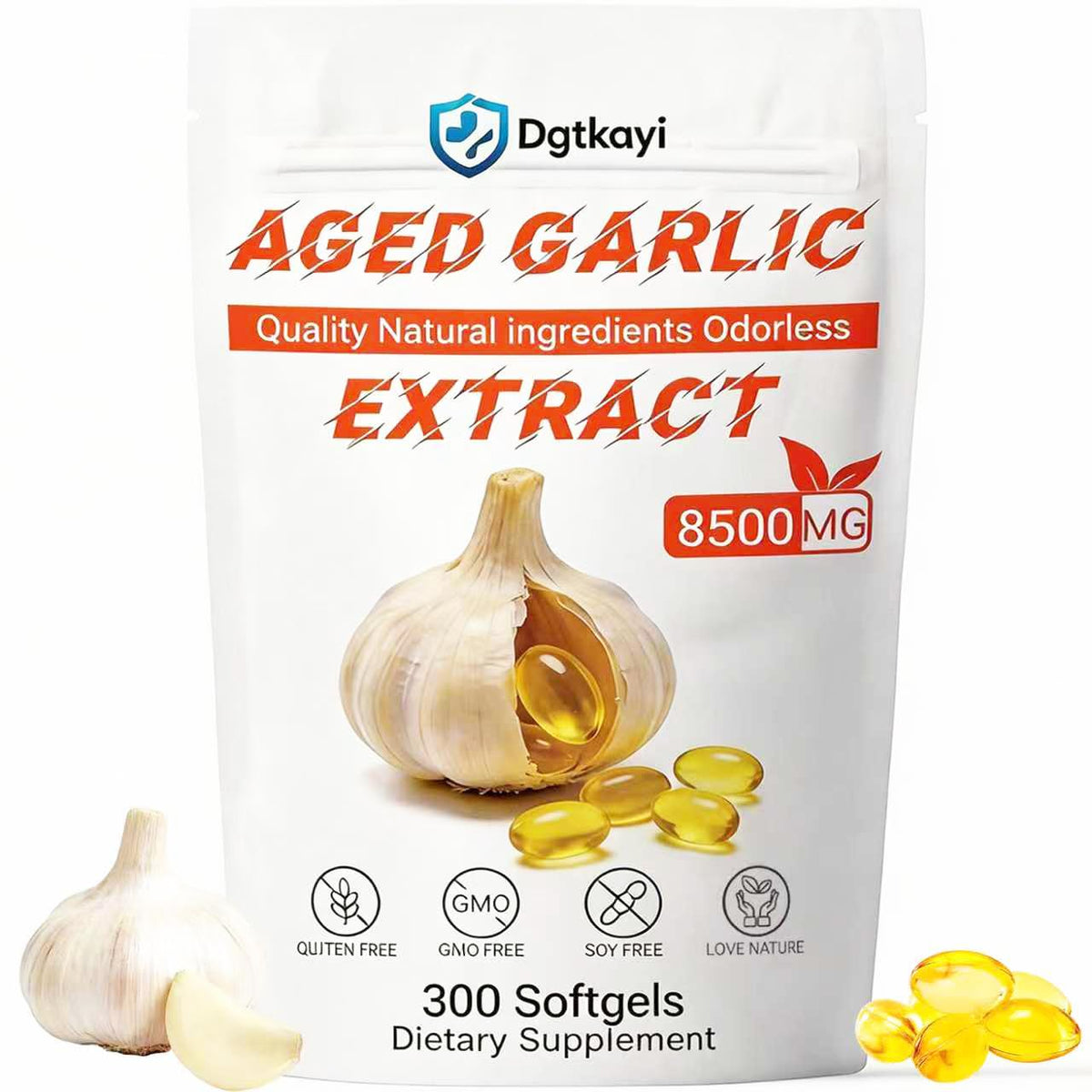 Odorless 8500mg Aged Garlic Extract 300 Softgels J82766