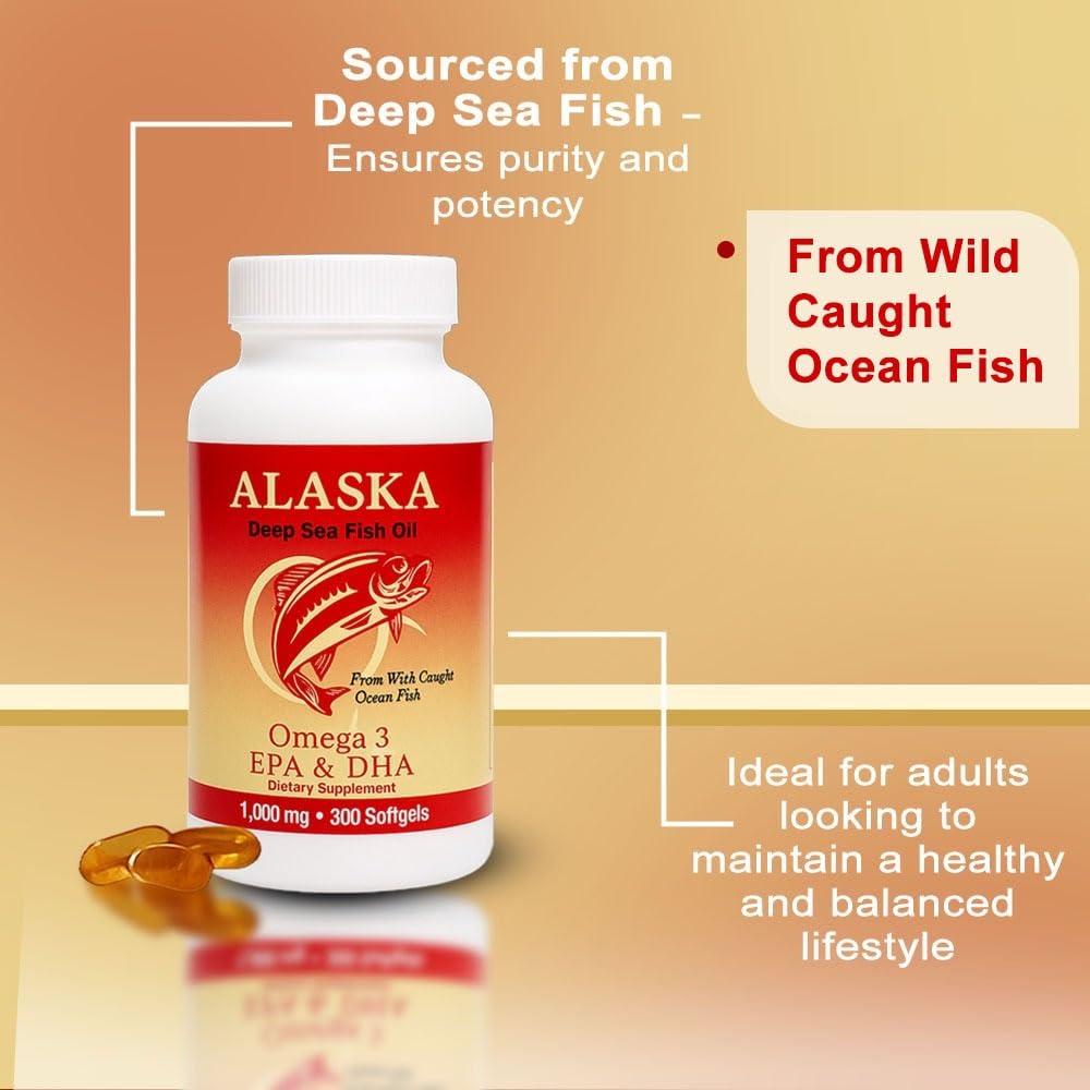Omega 3 Fish Oil 1000mg 300 Softgels Q24788