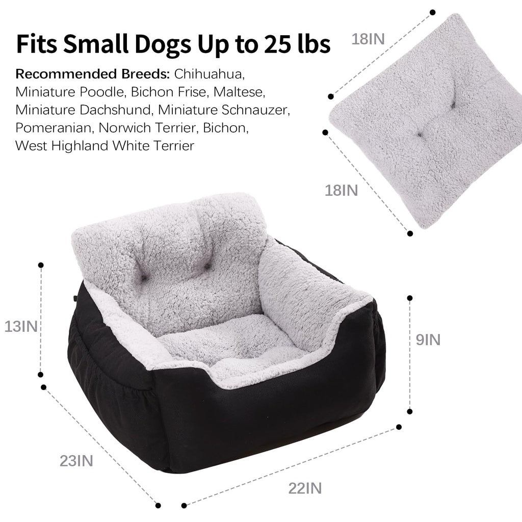 Washable Dog Car Seat with Storage Pockets T906047