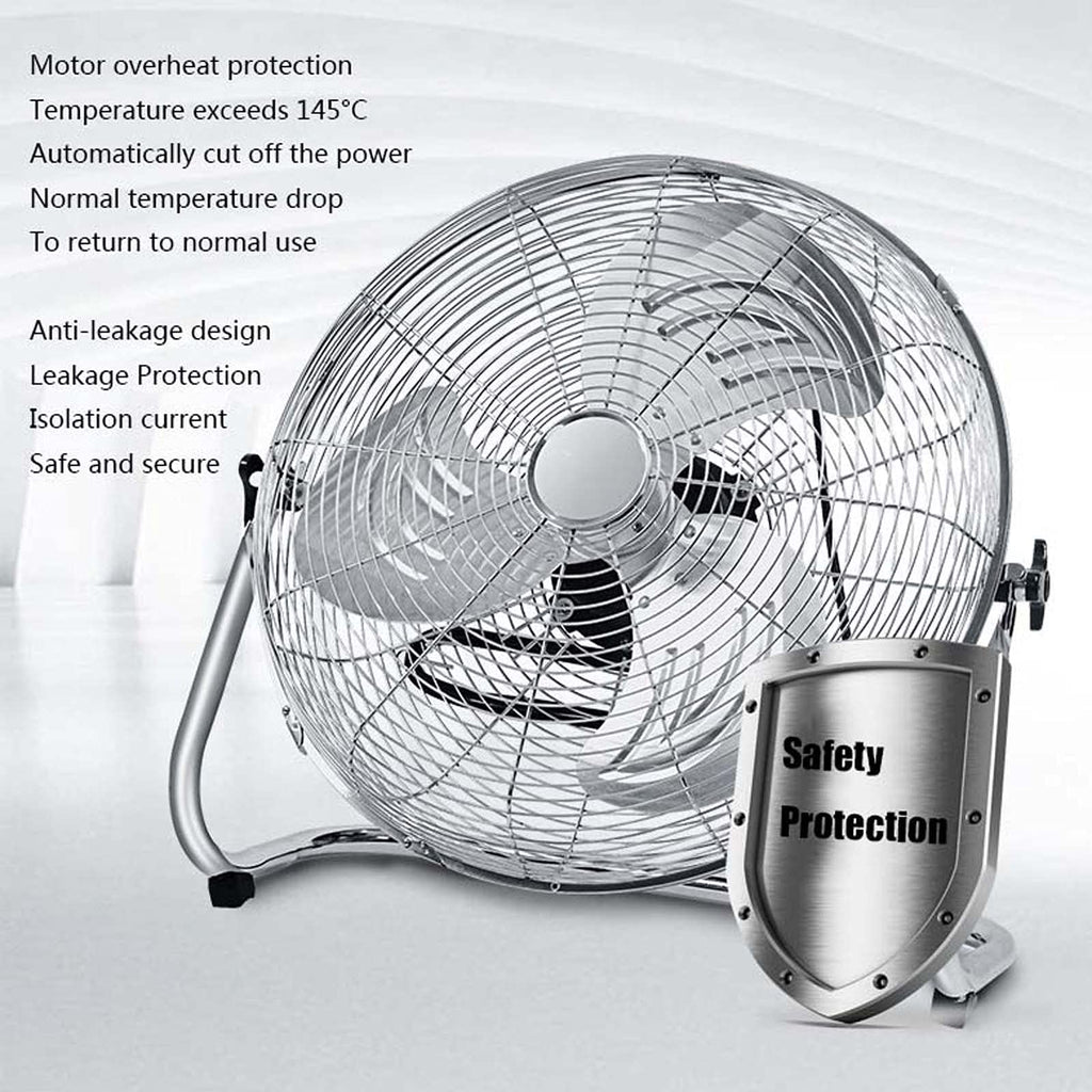 18 Inch 3 Speed Adjustable Tilt Metal Floor Fan E246