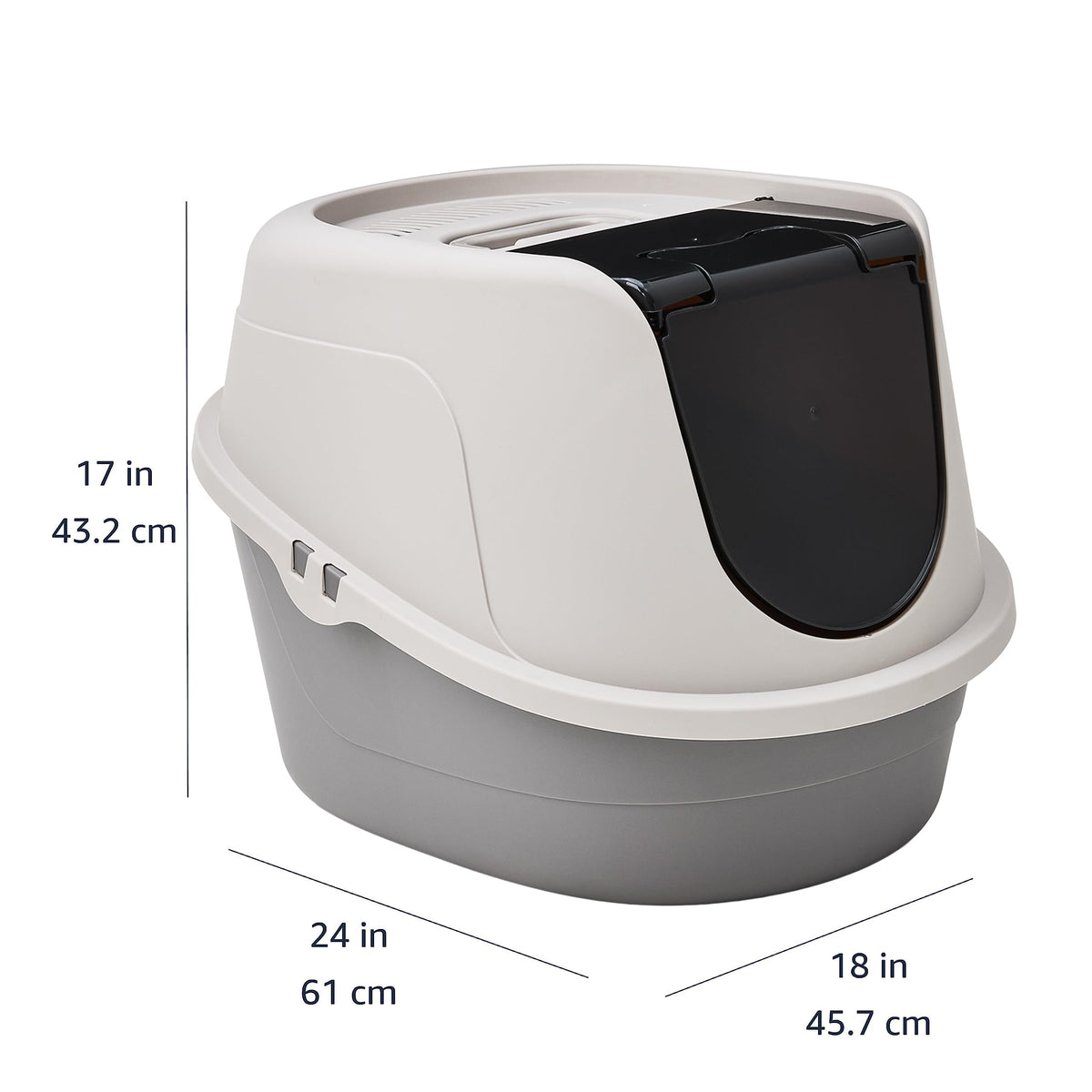 Hooded Enclosed Cat Litter Box with Swinging Door X6333