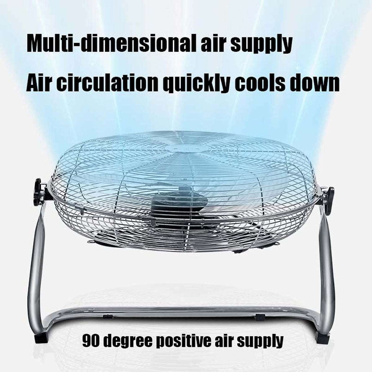18 Inch 3 Speed Adjustable Tilt Metal Floor Fan E246