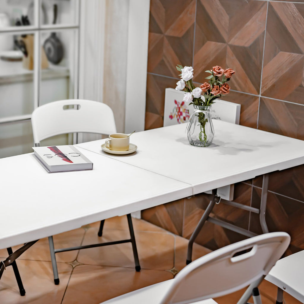 White 6ft Heavy Duty Folding Table H286148
