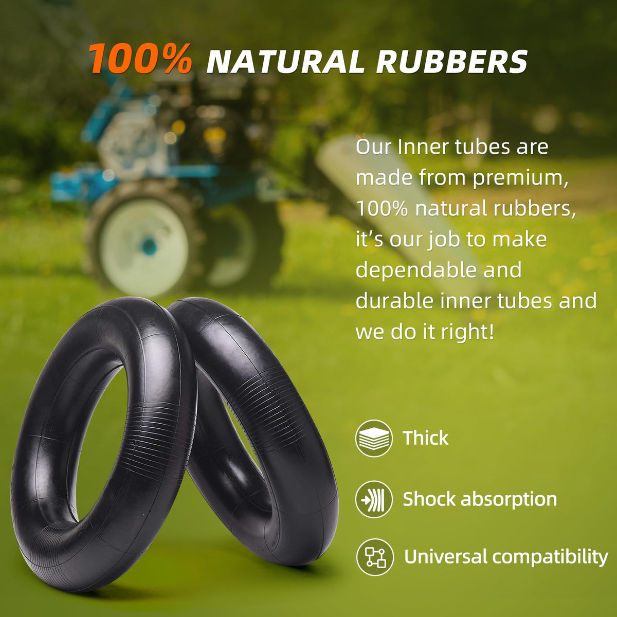 4.80/4.00-8" Inner Tube with TR-13 Straight Valve Stem (4-Pack) Q7364