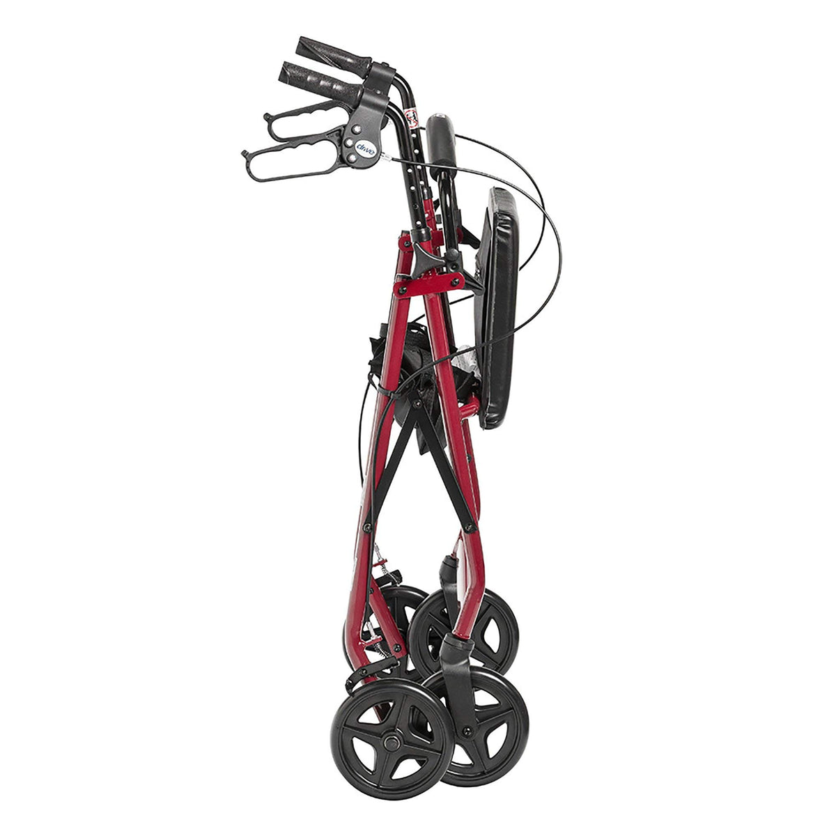 Red Aluminum Rollator with Padded Seat G705316