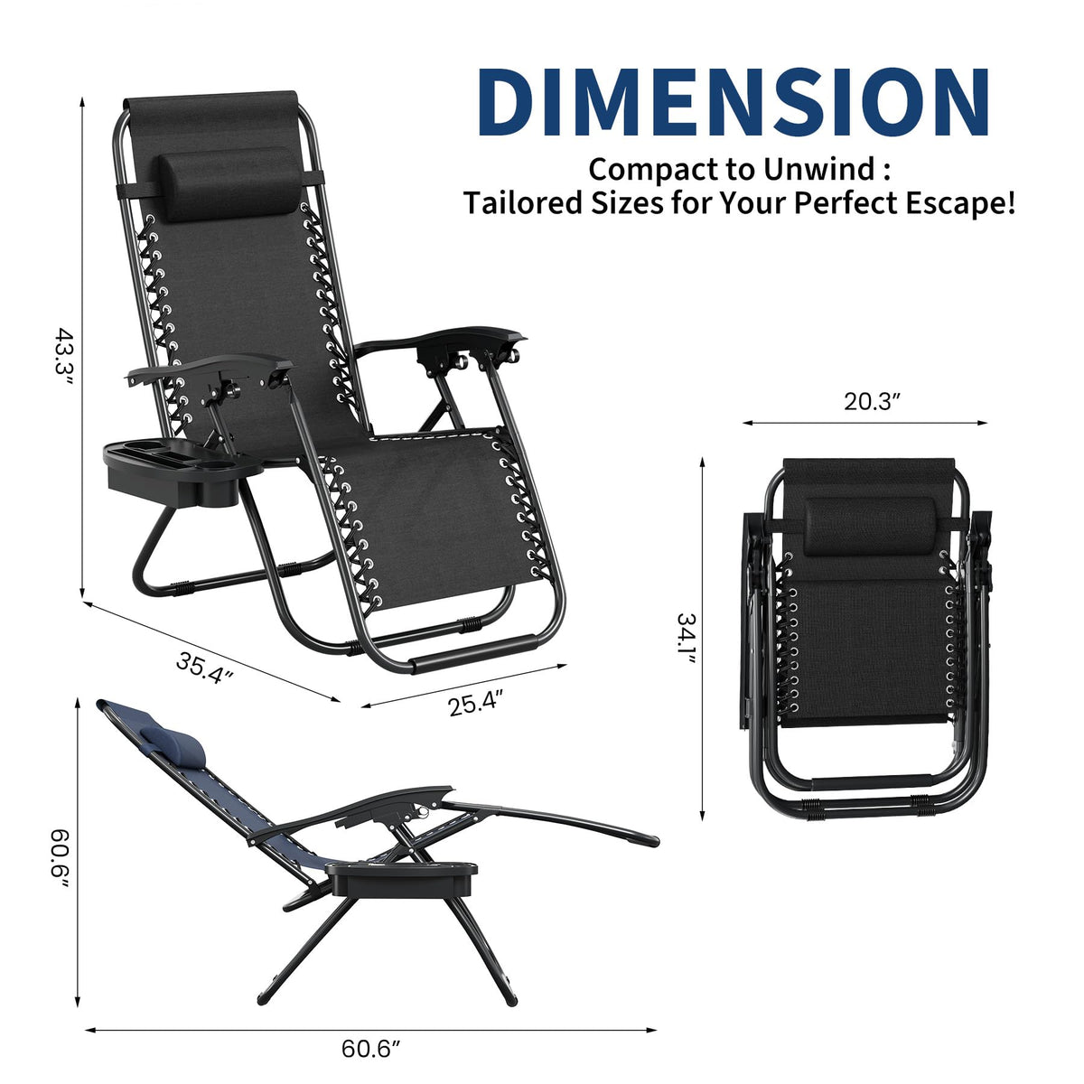 Zero Gravity Chair Set of 2 O46144