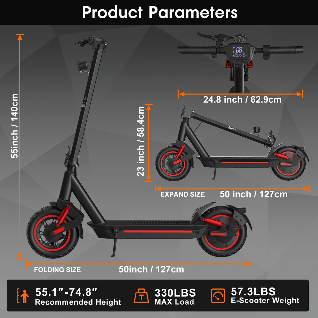 Electric Scooter for Adults, 1200W Motor, 30 MPH, 33 Miles Range, Foldable F2961