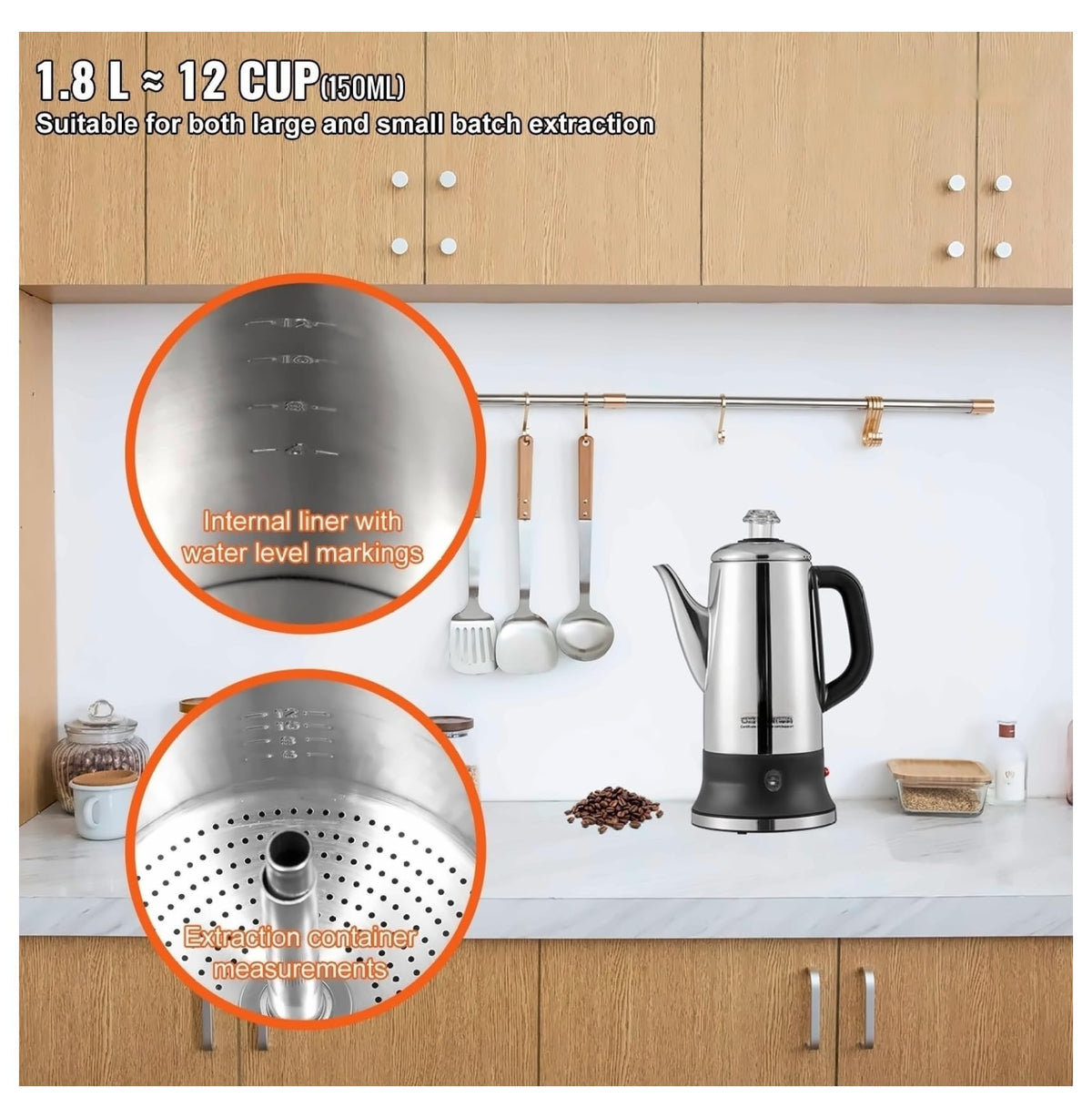 Stainless Steel Electric Coffee Percolator E557614