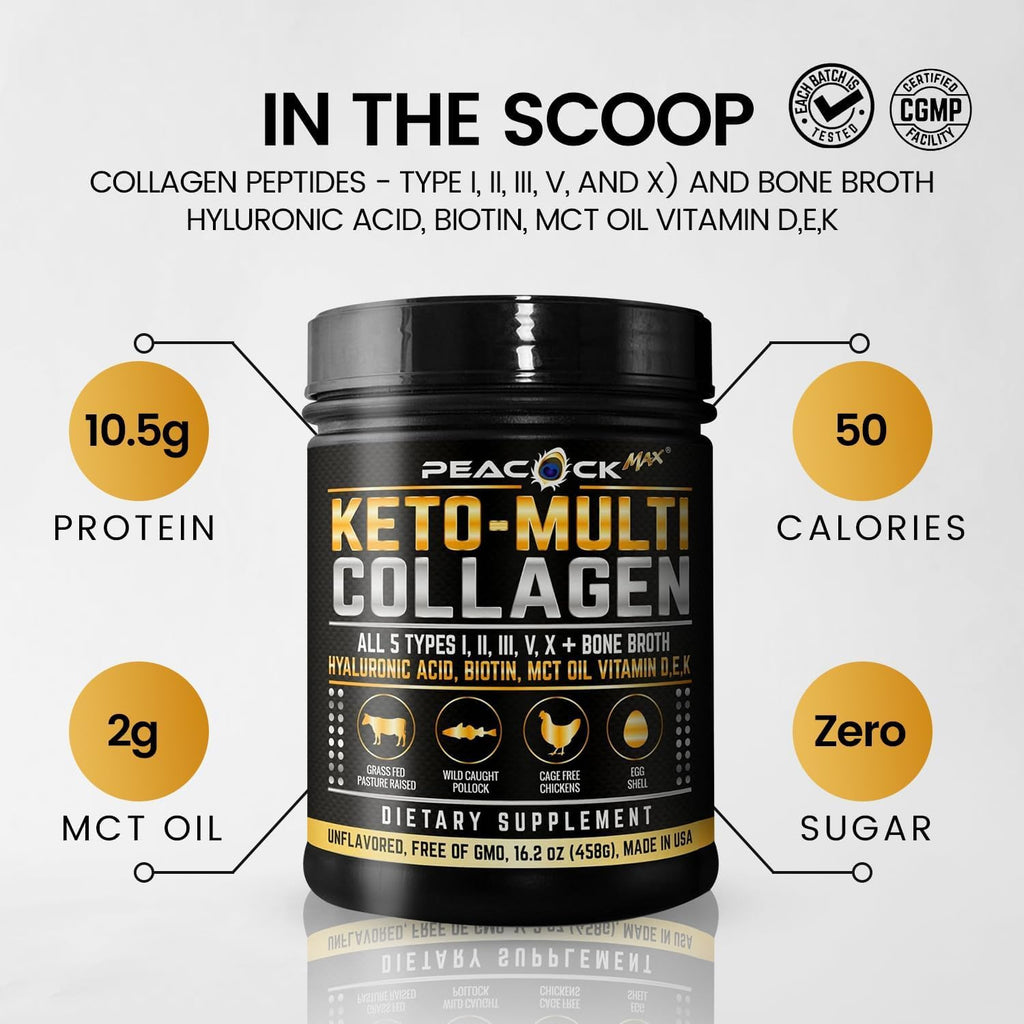 16.2 oz Unflavored Hydrolyzed Collagen Peptides Powder H5681