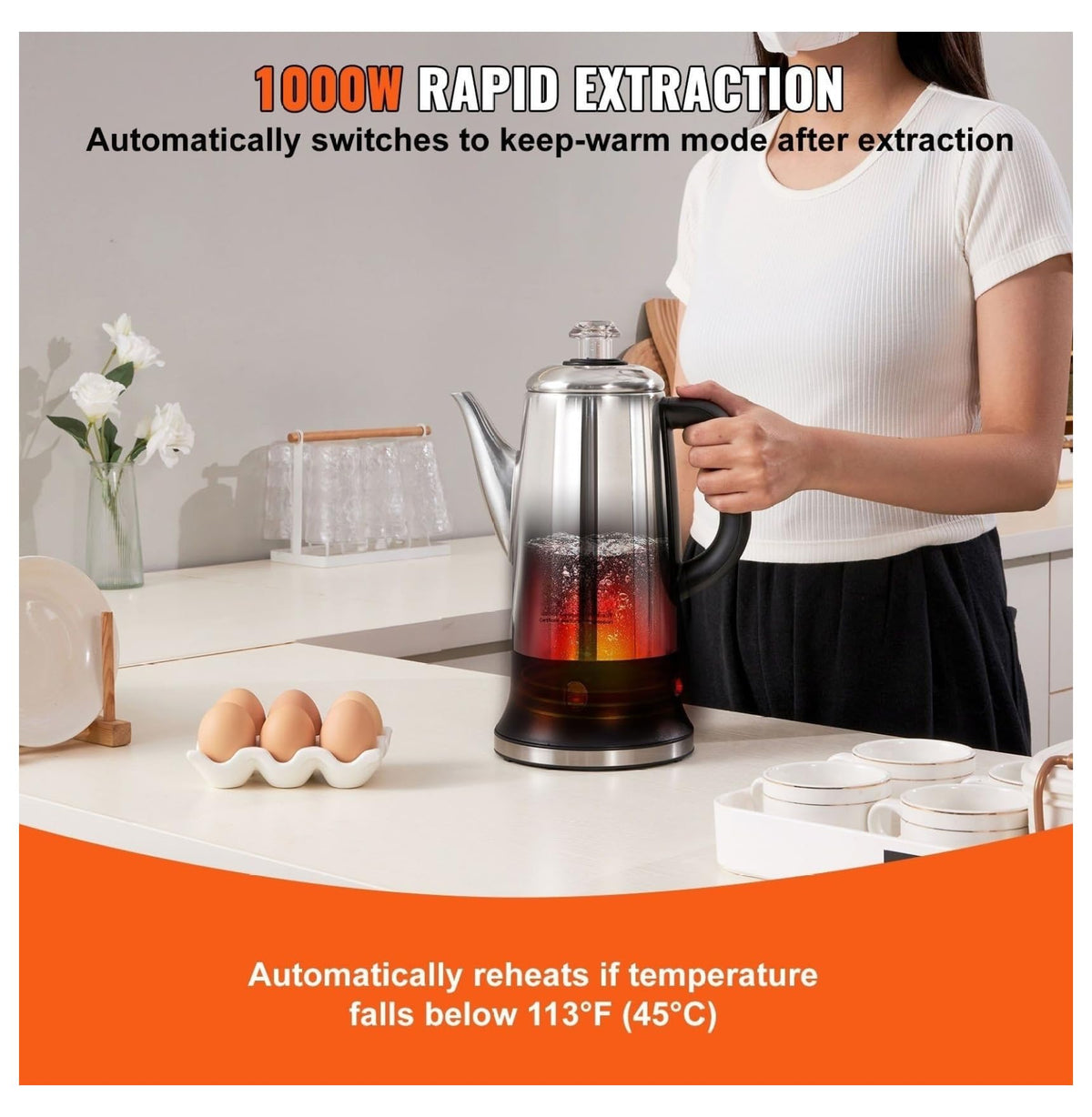 Stainless Steel Electric Coffee Percolator E557614