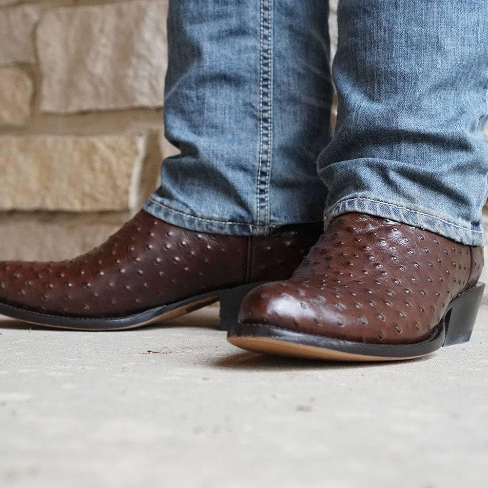 Ostrich Print Western Cowboy Boots Y867572