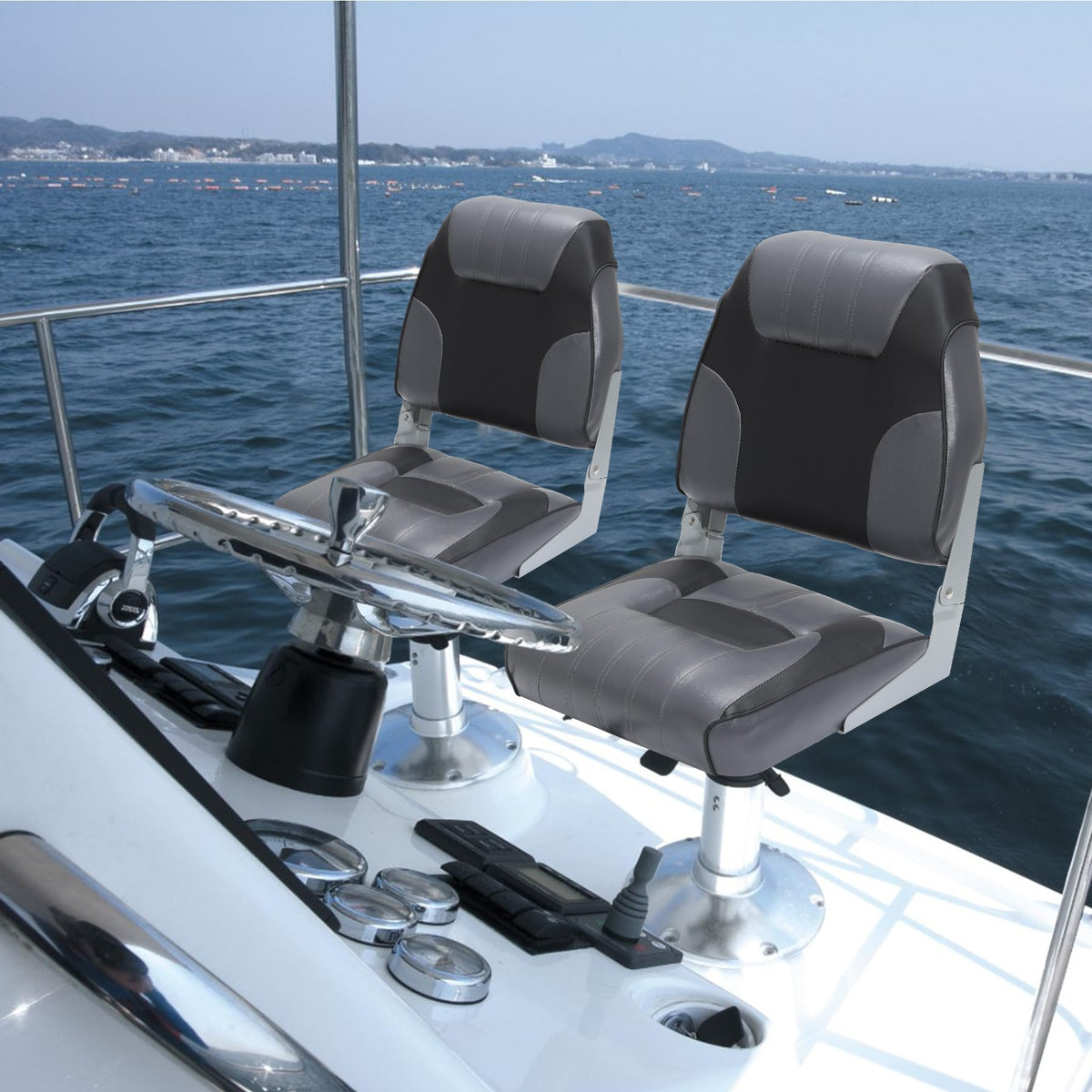 2 Pack Low Back Folding Boat Seats D429