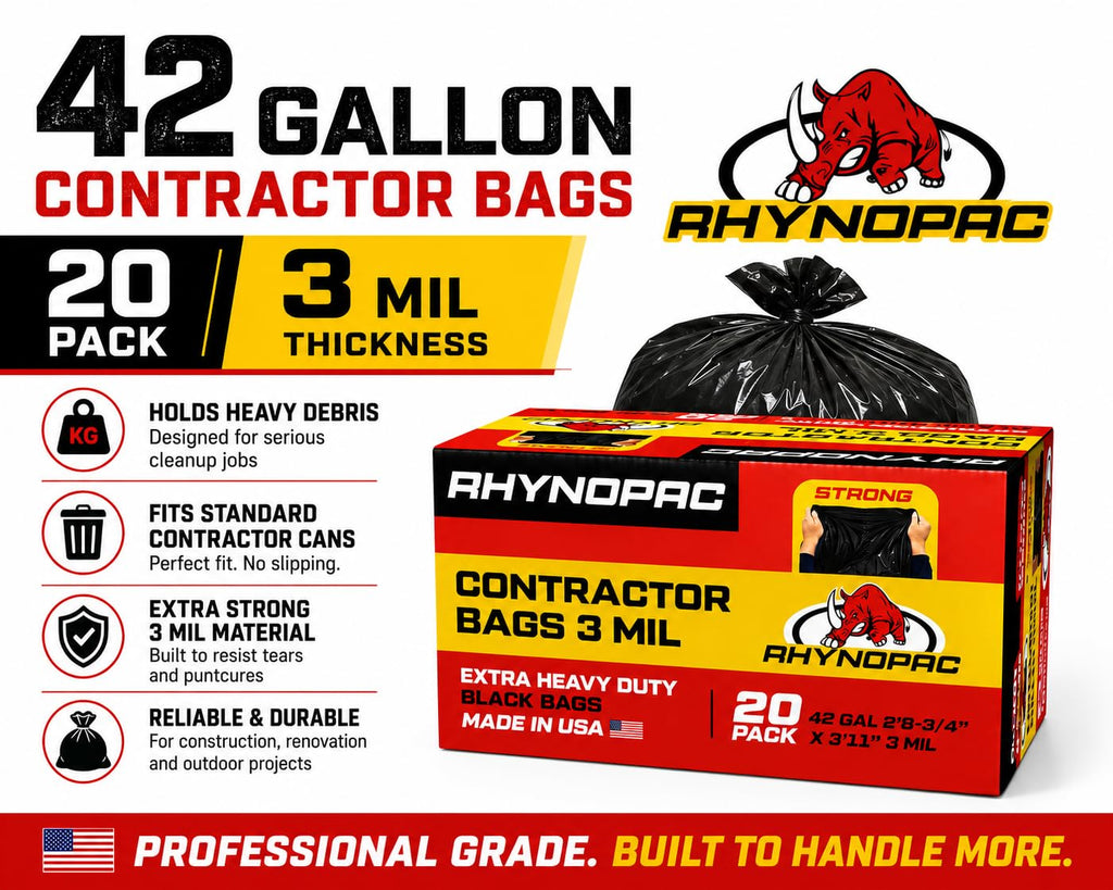 42 Gallon 3 Mil Contractor Trash Bag C6825