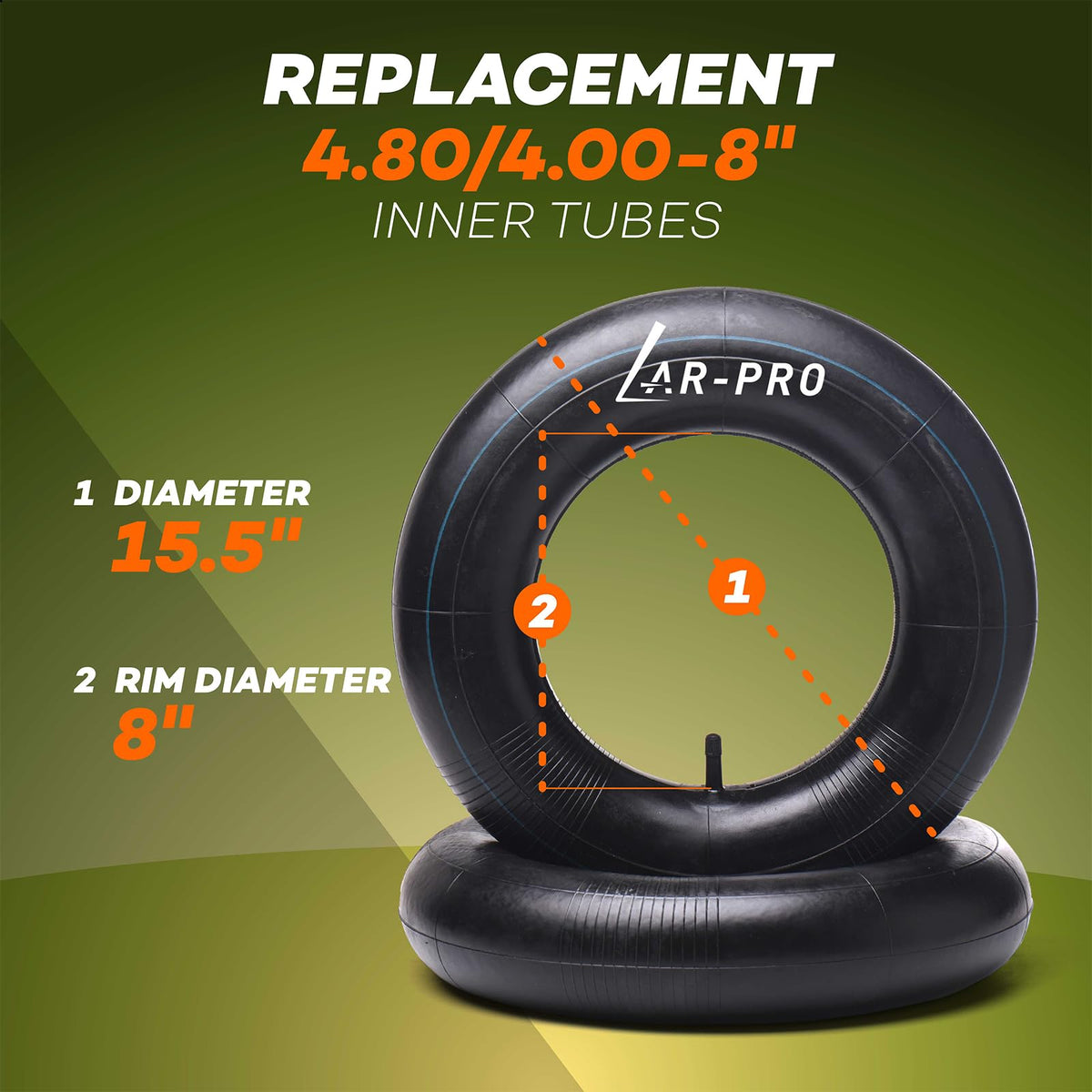 4.80/4.00-8" Inner Tube with TR-13 Straight Valve Stem (4-Pack) Q7364