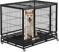 48 Inches Heavy Duty Dog Crate with Plastic Tray Y1284