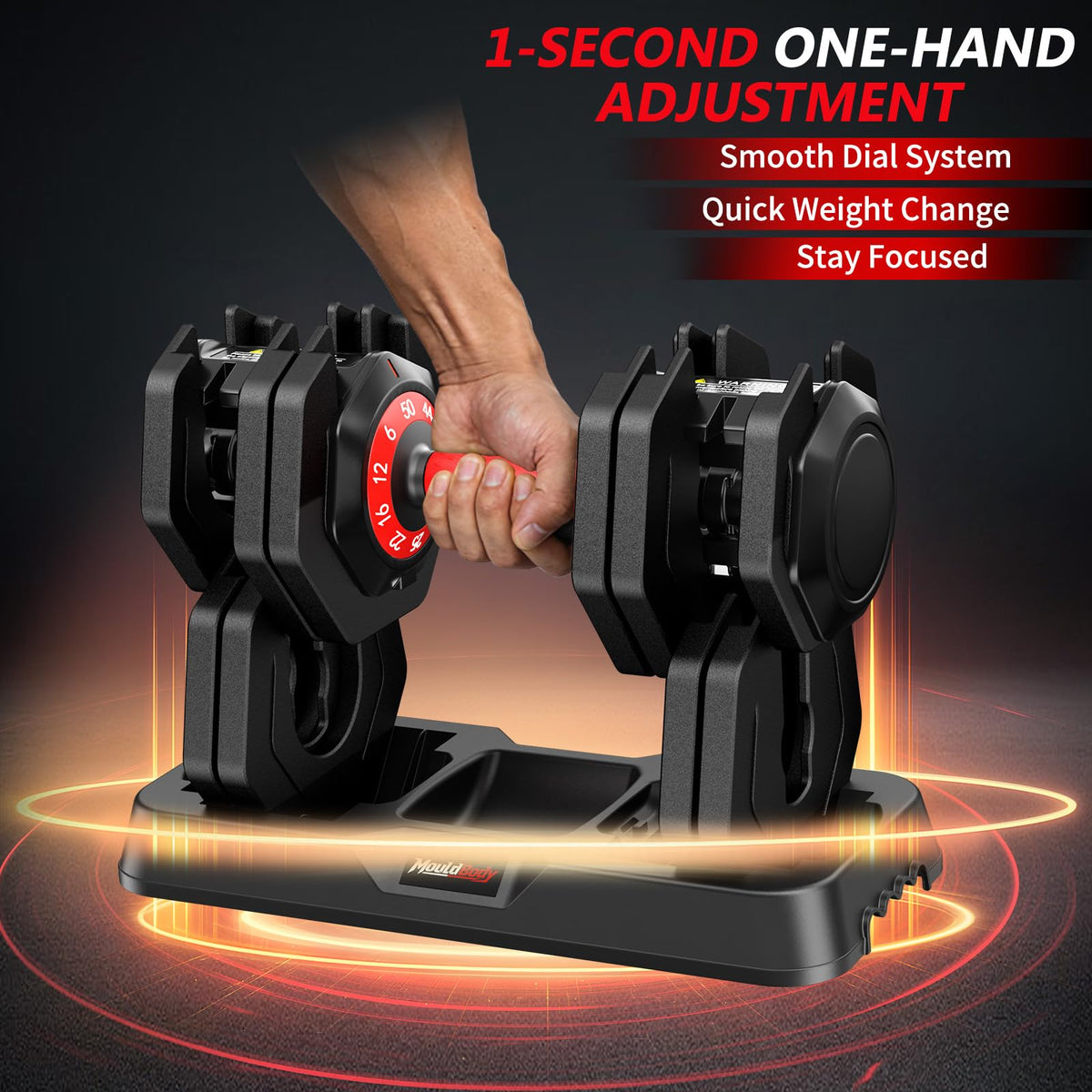 Adjustable Dumbbell Set 25 lb or 50 lb H907768